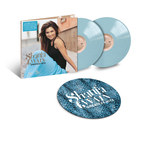 Greatest Hits by Shania Twain - Exclusive Opaque Baby Blue  2LP + Slipmat - shop now at Shania Twain store